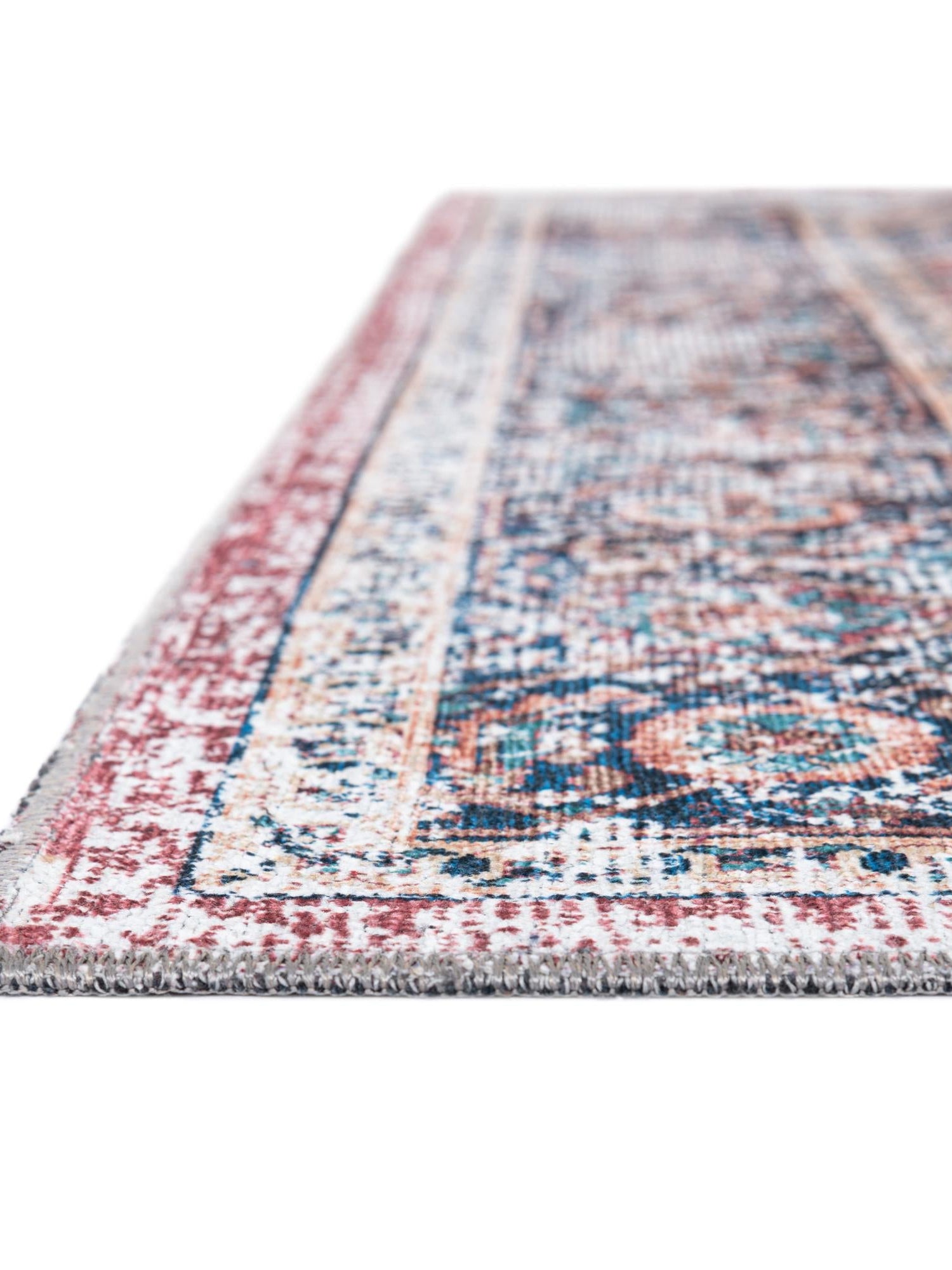 Washable Navy Blue 6' x 9' Yara Rectangle Area Rug Easy to Clean Stain Resistant & Durable Polyester & Chenille Carpet for Sale at Rug Engine