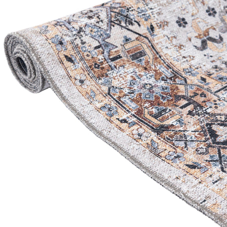 Washable Ivory Almond 7' 10 x 10' Yara Rectangle Area Rug Easy to Clean Stain Resistant & Durable