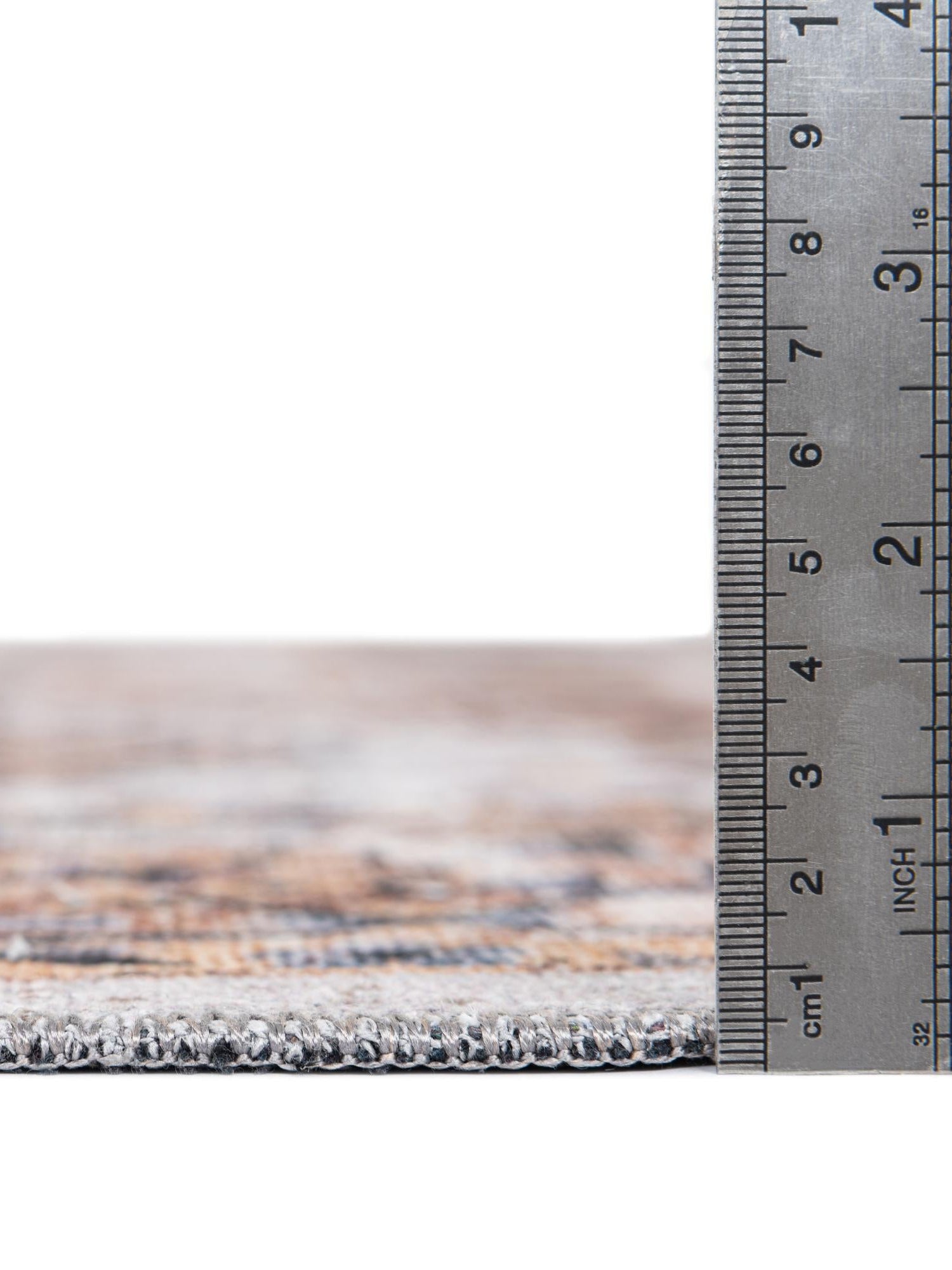 Washable Ivory Almond 7' 1 x 7' 1 Yara Octagon Area Rug Easy to Clean Stain Resistant & Durable Polyester & Chenille Carpet for Sale at Rug Engine