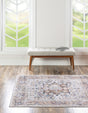 Washable Ivory Almond 7' 10 x 7' 10 Yara Square Area Rug Easy to Clean Stain Resistant & Durable Polyester & Chenille Carpet for Sale at Rug Engine
