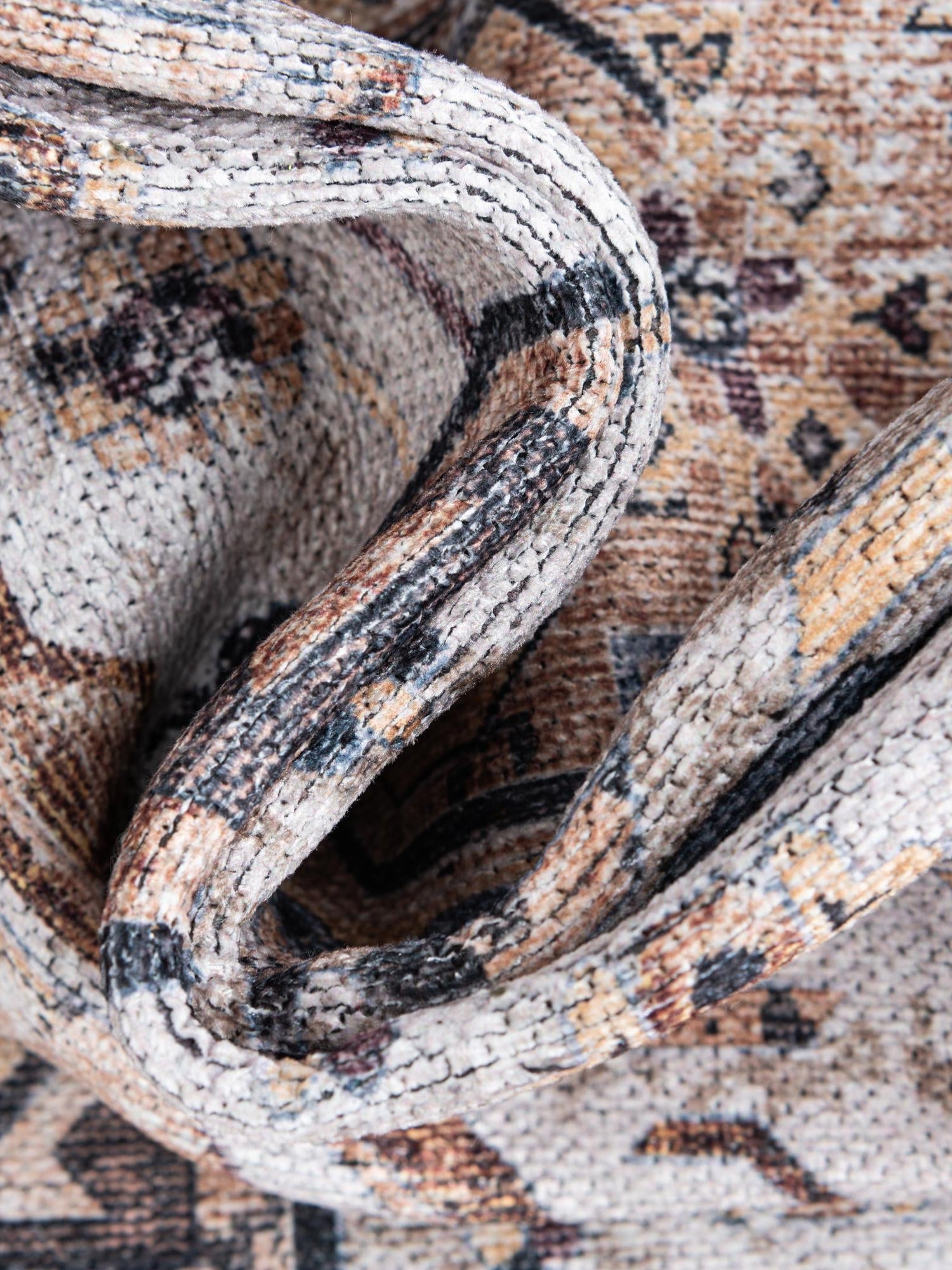 Washable Ivory Almond 2' 7 x 10' Yara Runner Area Rug Easy to Clean Stain Resistant & Durable Polyester & Chenille Carpet for Sale at Rug Engine