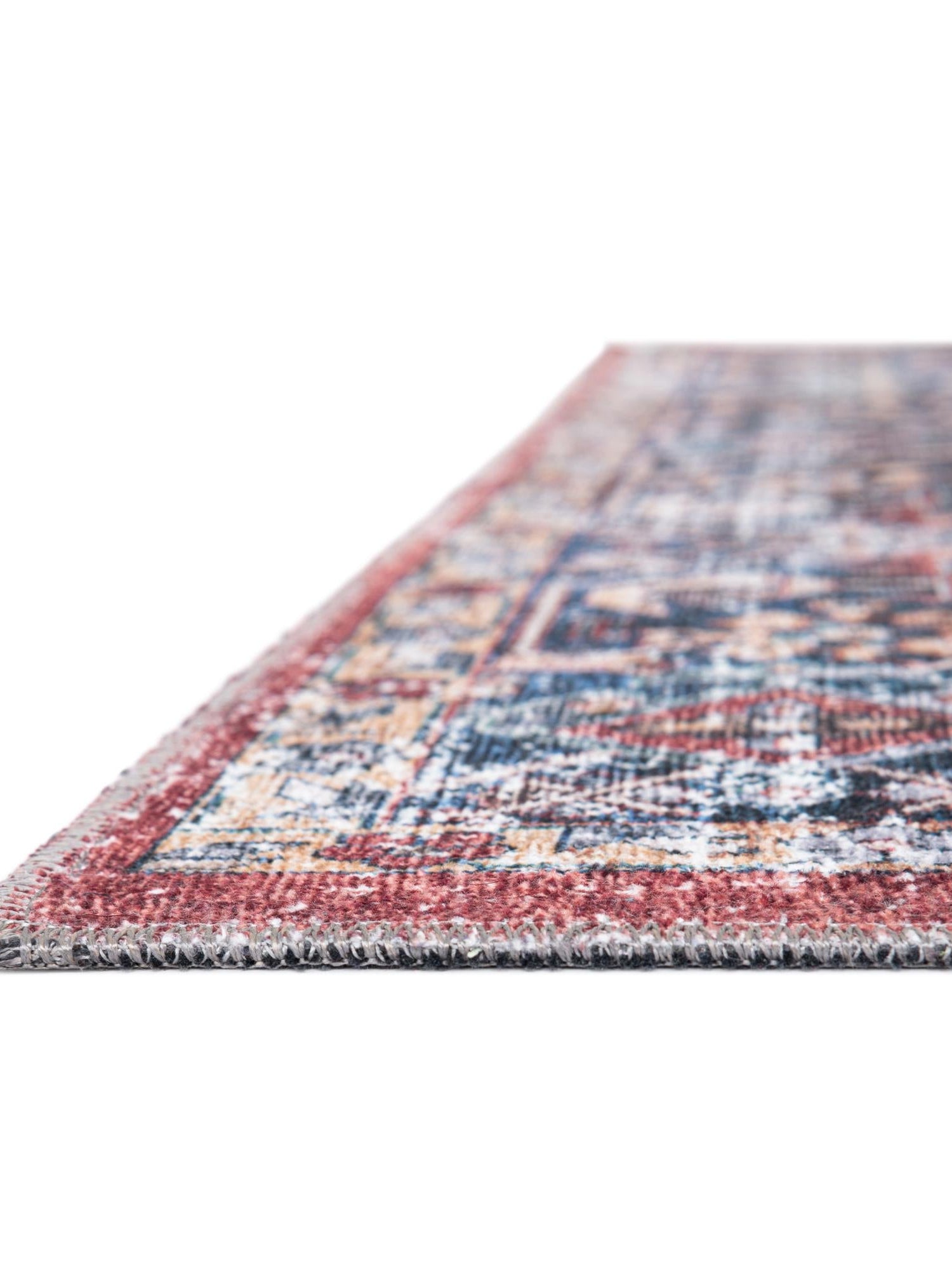 Washable Rust Red 5' x 8' Yara Rectangle Area Rug Easy to Clean Stain Resistant & Durable Polyester & Chenille Carpet for Sale at Rug Engine