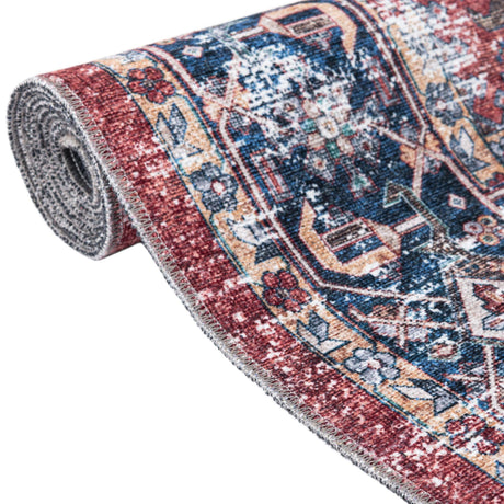 Washable Rust Red 2' x 3' Yara Rectangle Area Rug Easy to Clean Stain Resistant & Durable Polyester & Chenille Carpet for Sale at Rug Engine