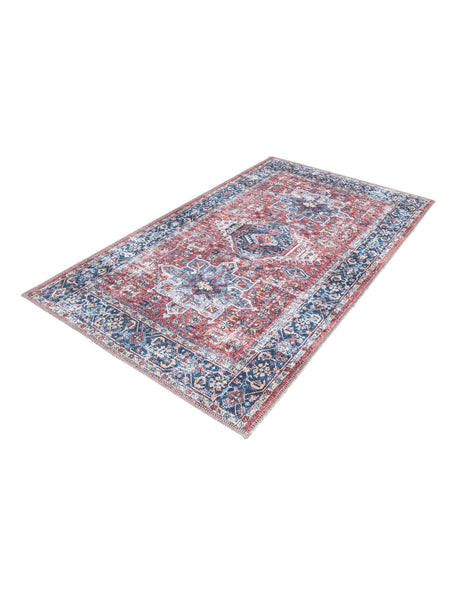 Washable Rust Red 2' x 3' Yara Rectangle Area Rug Easy to Clean Stain Resistant & Durable Polyester & Chenille Carpet for Sale at Rug Engine