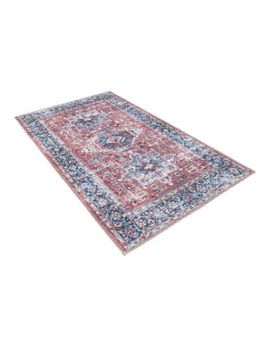Washable Rust Red 2' x 3' Yara Rectangle Area Rug Easy to Clean Stain Resistant & Durable Polyester & Chenille Carpet for Sale at Rug Engine