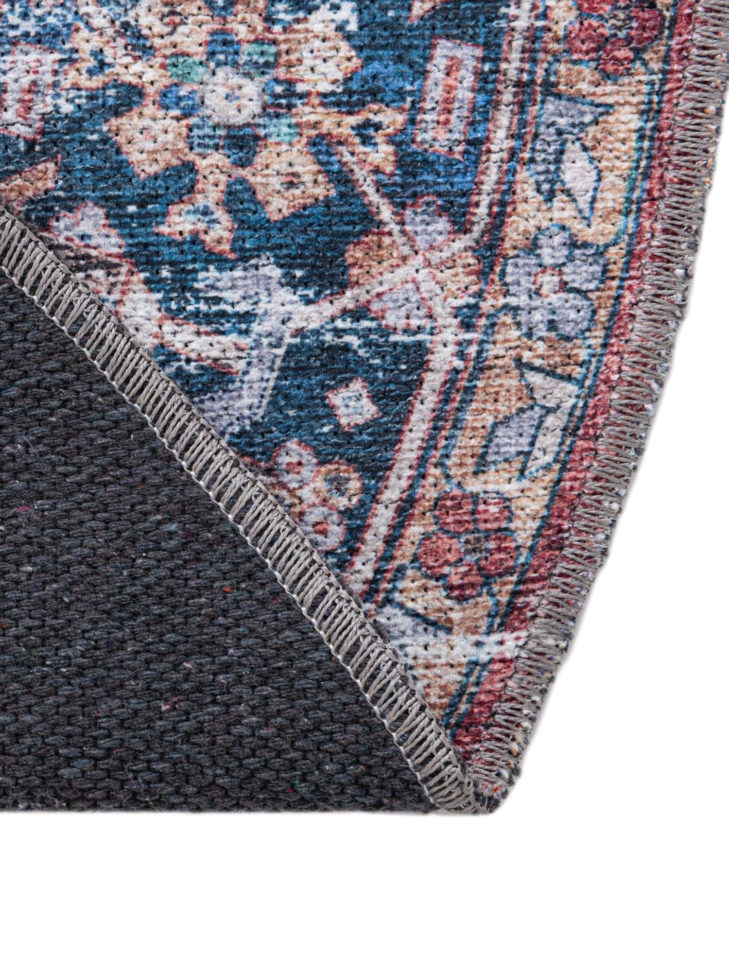 Washable Rust Red 6' x 6' Yara Round Area Rug Easy to Clean Stain Resistant & Durable Polyester & Chenille Carpet for Sale at Rug Engine