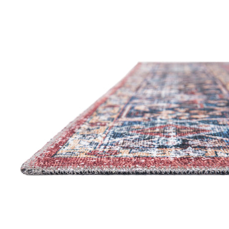 Washable Rust Red 7' 10 x 7' 10 Yara Octagon Area Rug Easy to Clean Stain Resistant & Durable Polyester & Chenille Carpet for Sale at Rug Engine