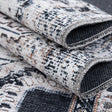 Washable Linen Charcoal 6' x 9' Yara Rectangle Area Rug Easy to Clean Stain Resistant & Durable Polyester & Chenille Carpet for Sale at Rug Engine