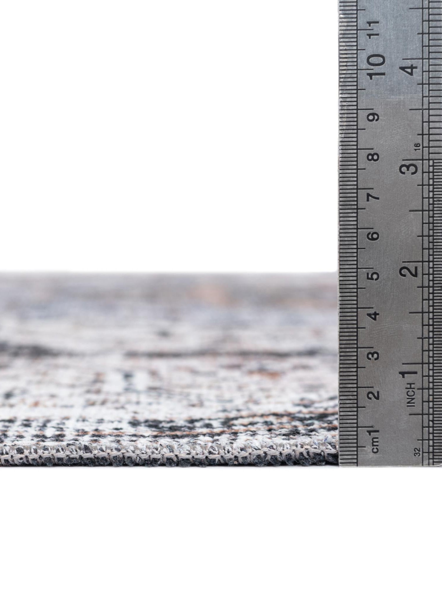 Washable Linen Charcoal 2' 7 x 12' Yara Runner Area Rug Easy to Clean Stain Resistant & Durable Polyester & Chenille Carpet for Sale at Rug Engine