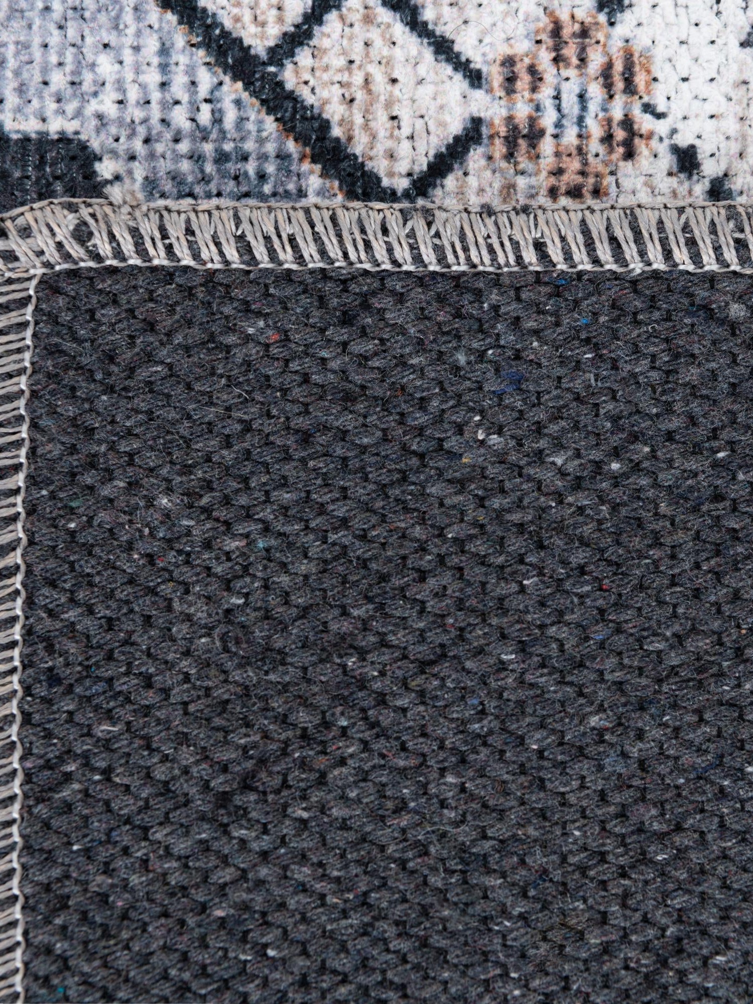 Washable Linen Charcoal 2' 11 x 19' 8 Yara Runner Area Rug Easy to Clean Stain Resistant & Durable Polyester & Chenille Carpet for Sale at Rug Engine