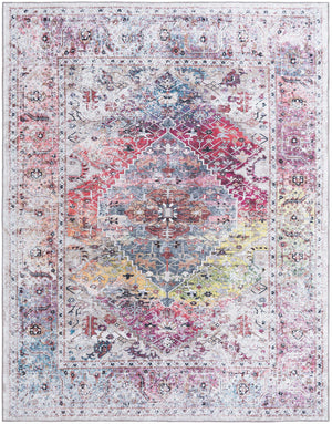 Washable Multicolor 7' 10 x 10' Yara Rectangle Area Rug Easy to Clean Stain Resistant & Durable Polyester & Chenille Carpet for Sale at Rug Engine