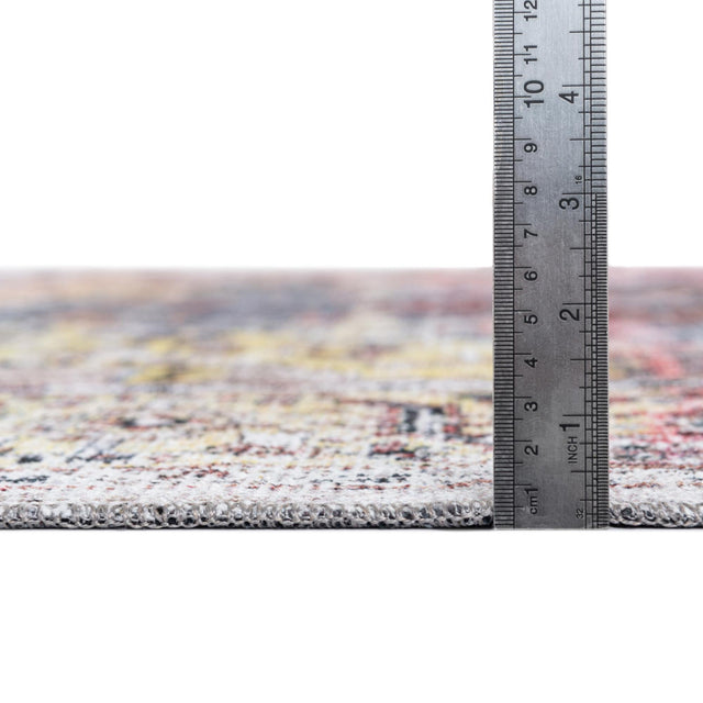 Multicolor 4' x 6' Yara Washable Rectangle Rug