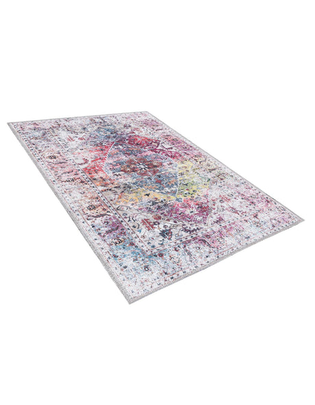 Washable Multicolor 2' x 3' Yara Rectangle Area Rug Easy to Clean Stain Resistant & Durable Polyester & Chenille Carpet for Sale at Rug Engine