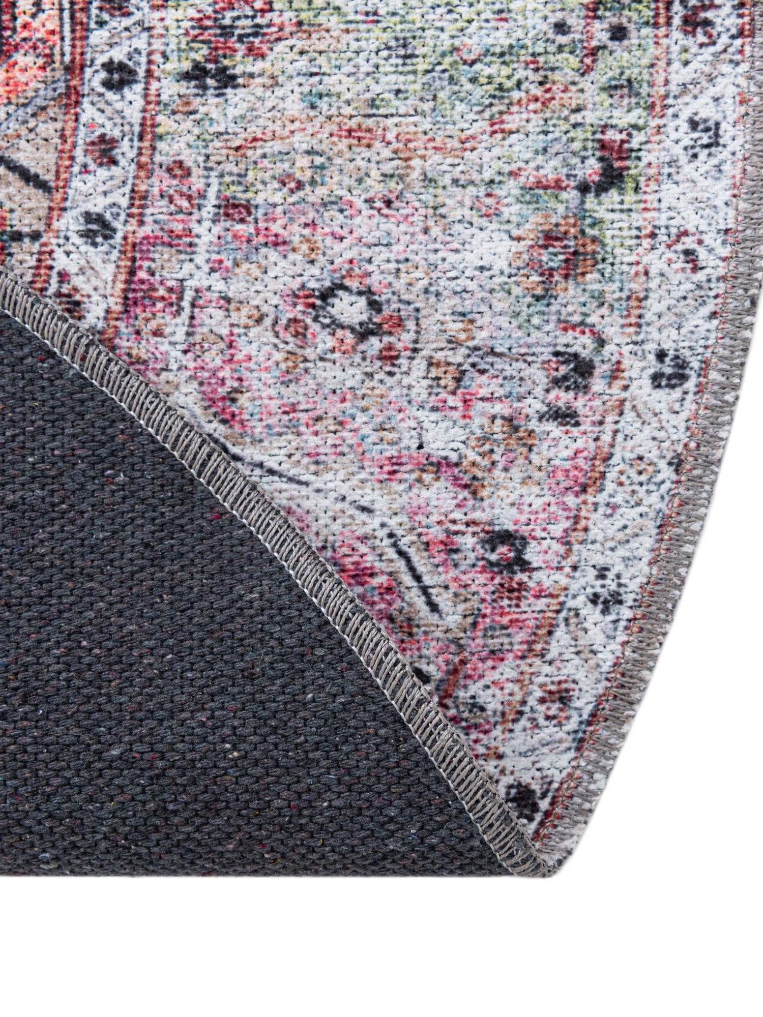 Washable Multicolor 7' 10 x 7' 10 Yara Round Area Rug Easy to Clean Stain Resistant & Durable Polyester & Chenille Carpet for Sale at Rug Engine