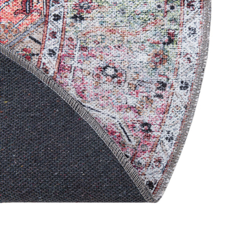 Washable Multicolor 7' 10 x 7' 10 Yara Round Area Rug Easy to Clean Stain Resistant & Durable Polyester & Chenille Carpet for Sale at Rug Engine
