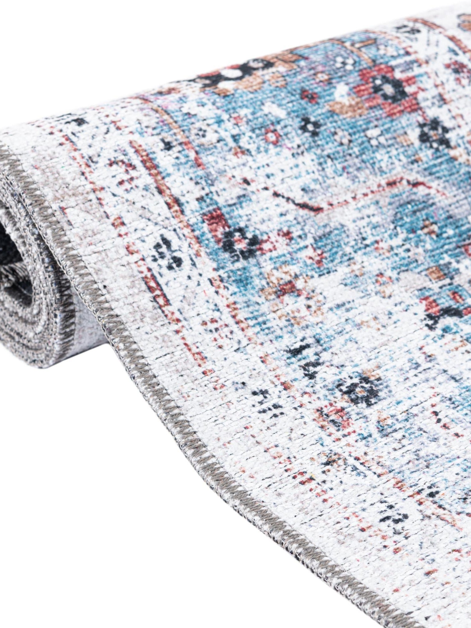 Washable Multicolor 7' 10 x 7' 10 Yara Round Area Rug Easy to Clean Stain Resistant & Durable Polyester & Chenille Carpet for Sale at Rug Engine