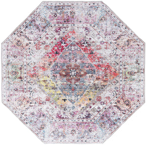 Washable Multicolor 7' 10 x 7' 10 Yara Octagon Area Rug Easy to Clean Stain Resistant & Durable Polyester & Chenille Carpet for Sale at Rug Engine