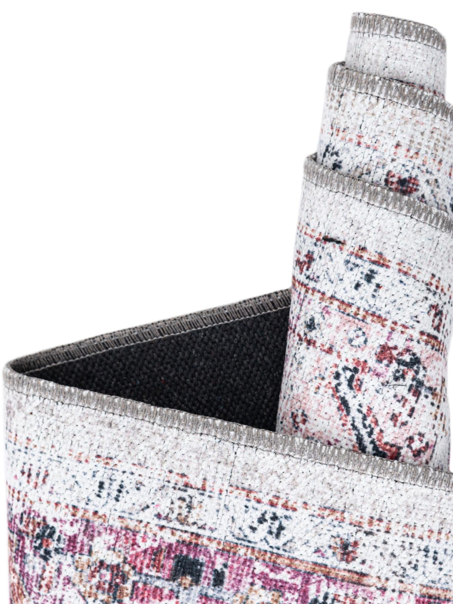 Washable Multicolor 5' x 5' Yara Octagon Area Rug Easy to Clean Stain Resistant & Durable Polyester & Chenille Carpet for Sale at Rug Engine