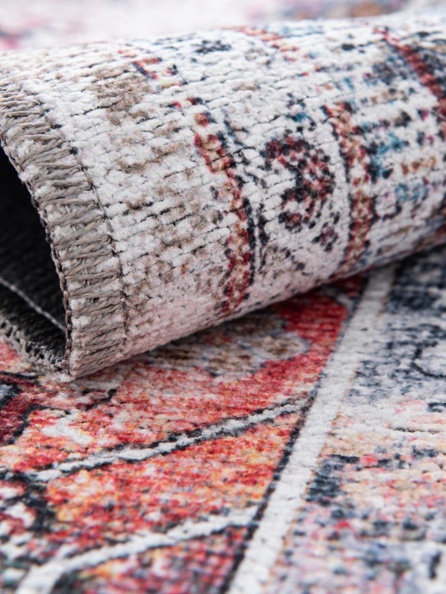 Washable Multicolor 2' x 8' Yara Runner Area Rug Easy to Clean Stain Resistant & Durable Polyester & Chenille Carpet for Sale at Rug Engine