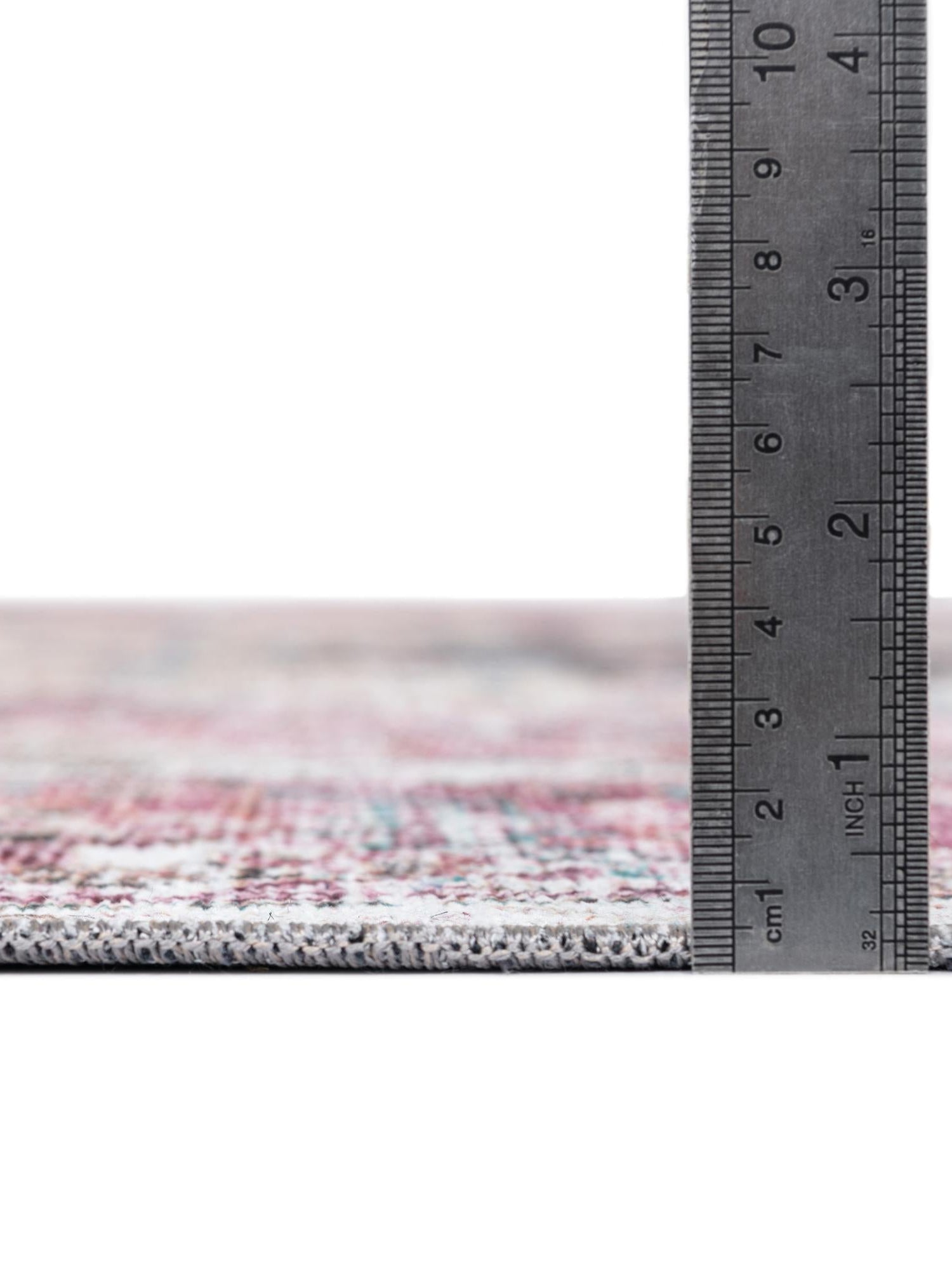 Washable Light Coral Pink 5' x 8' Yara Rectangle Area Rug Easy to Clean Stain Resistant & Durable Polyester & Chenille Carpet for Sale at Rug Engine