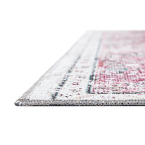 Light Coral Pink 8' x 8' Yara Washable Square Rug