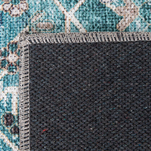 Washable Seaglass 7' 10 x 10' Yara Rectangle Area Rug Easy to Clean Stain Resistant & Durable Polyester & Chenille Carpet for Sale at Rug Engine