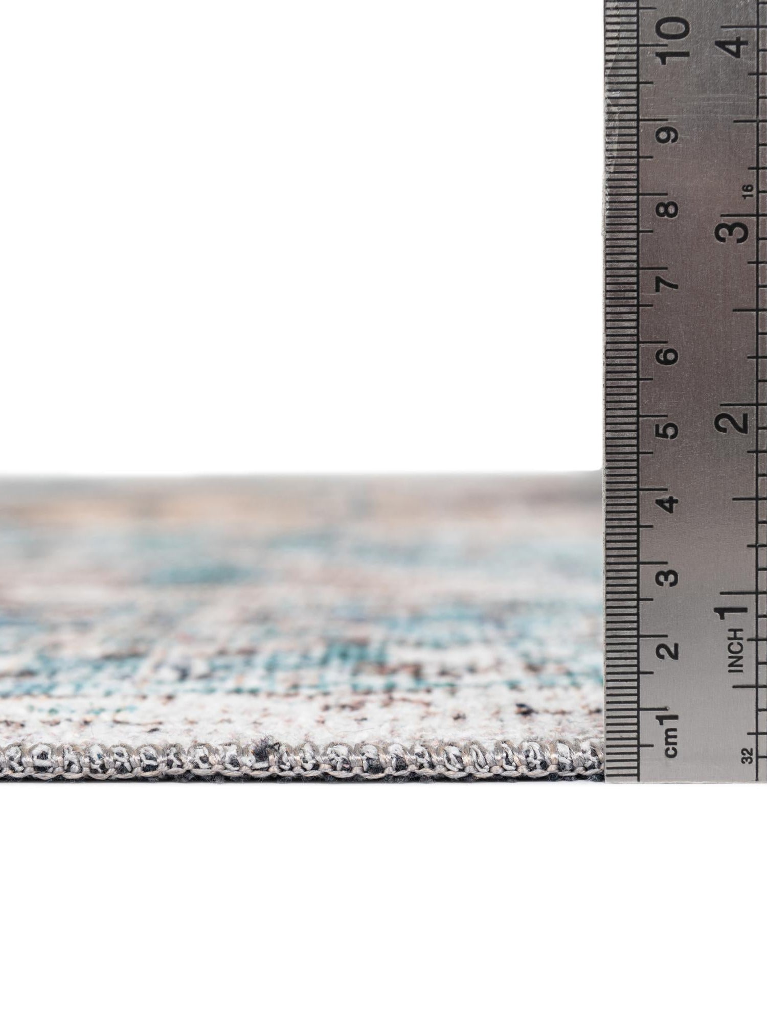 Washable Seaglass 7' 10 x 7' 10 Yara Square Area Rug Easy to Clean Stain Resistant & Durable Polyester & Chenille Carpet for Sale at Rug Engine