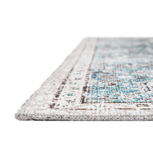 Washable Seaglass 2' x 8' Yara Runner Area Rug Easy to Clean Stain Resistant & Durable Polyester & Chenille Carpet for Sale at Rug Engine