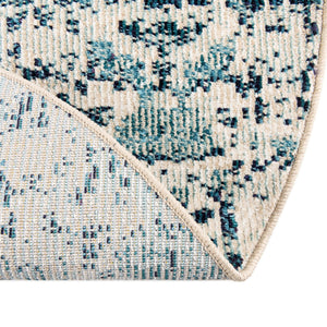 Multicolor 4' x 4' Charm Round Area Rug 100% Polypropylene With Jute Backing Traditional Vintage Distressed Look Carpet for Living Rooms Dining Office Space for Sale at Rug Engine