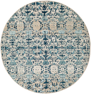 Multicolor 4' x 4' Charm Round Area Rug 100% Polypropylene With Jute Backing Traditional Vintage Distressed Look Carpet for Living Rooms Dining Office Space for Sale at Rug Engine