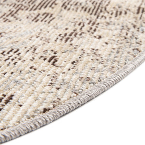 Multicolor 4' x 4' Charm Round Area Rug 100% Polypropylene With Jute Backing Traditional Vintage Distressed Look Carpet for Living Rooms Dining Office Space for Sale at Rug Engine
