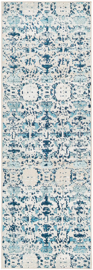 Ivory 2' x 6' Charm Runner Area Rug 100% Polypropylene With Jute Backing Traditional Vintage Distressed Look Carpet for Living Rooms Dining Office Space for Sale at Rug Engine