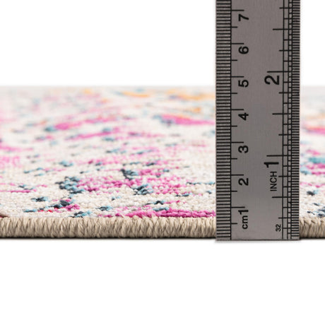 Ivory 2' x 6' Charm Runner Area Rug 100% Polypropylene With Jute Backing Traditional Vintage Distressed Look Carpet for Living Rooms Dining Office Space for Sale at Rug Engine
