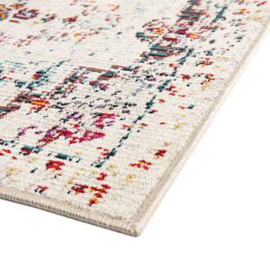 Ivory 2' x 6' Charm Runner Area Rug 100% Polypropylene With Jute Backing Traditional Vintage Distressed Look Carpet for Living Rooms Dining Office Space for Sale at Rug Engine