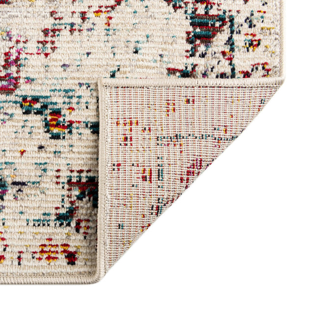 Ivory 2' x 6' Charm Runner Area Rug 100% Polypropylene With Jute Backing Traditional Vintage Distressed Look Carpet for Living Rooms Dining Office Space for Sale at Rug Engine