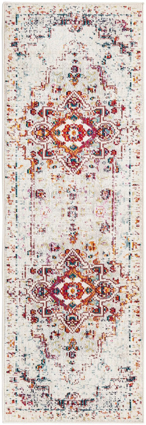 Ivory 2' x 6' Charm Runner Area Rug 100% Polypropylene With Jute Backing Traditional Vintage Distressed Look Carpet for Living Rooms Dining Office Space for Sale at Rug Engine