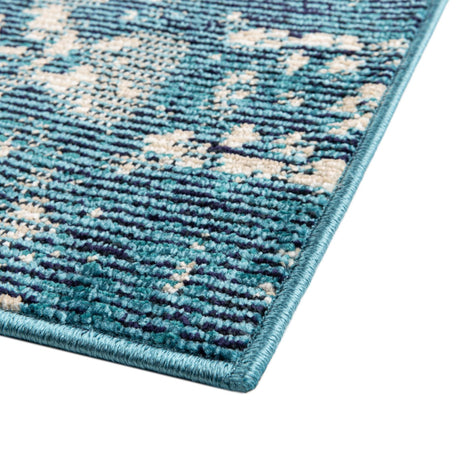 Blue 4' x 6' Charm Rectangle Area Rug 100% Polypropylene With Jute Backing Traditional Vintage Distressed Look Carpet for Living Rooms Dining Office Space for Sale at Rug Engine
