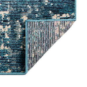 Blue 4' x 6' Charm Rectangle Area Rug 100% Polypropylene With Jute Backing Traditional Vintage Distressed Look Carpet for Living Rooms Dining Office Space for Sale at Rug Engine