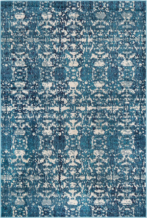 Blue 4' x 6' Charm Rectangle Area Rug 100% Polypropylene With Jute Backing Traditional Vintage Distressed Look Carpet for Living Rooms Dining Office Space for Sale at Rug Engine