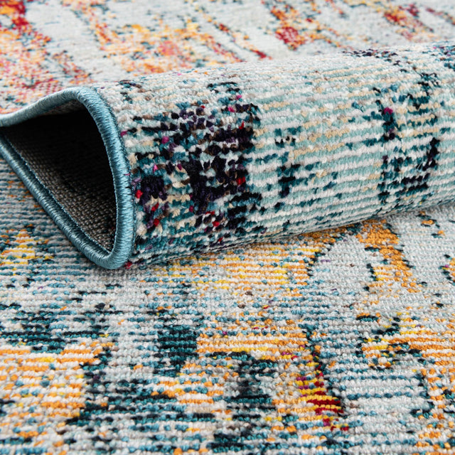 Multicolor 5' x 8' Charm Rectangle Area Rug 100% Polypropylene With Jute Backing Traditional Vintage Distressed Look Carpet for Living Rooms Dining Office Space for Sale at Rug Engine