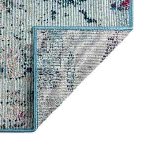 Multicolor 5' x 8' Charm Rectangle Area Rug 100% Polypropylene With Jute Backing Traditional Vintage Distressed Look Carpet for Living Rooms Dining Office Space for Sale at Rug Engine