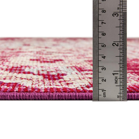 Red 5' x 8' Charm Rectangle Area Rug 100% Polypropylene With Jute Backing Traditional Vintage Distressed Look Carpet for Living Rooms Dining Office Space for Sale at Rug Engine