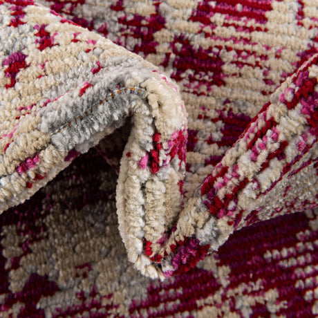 Red 5' x 8' Charm Rectangle Area Rug 100% Polypropylene With Jute Backing Traditional Vintage Distressed Look Carpet for Living Rooms Dining Office Space for Sale at Rug Engine