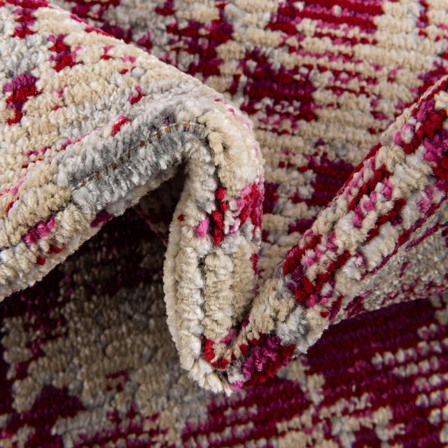 Red 5' x 8' Charm Rectangle Area Rug 100% Polypropylene With Jute Backing Traditional Vintage Distressed Look Carpet for Living Rooms Dining Office Space for Sale at Rug Engine