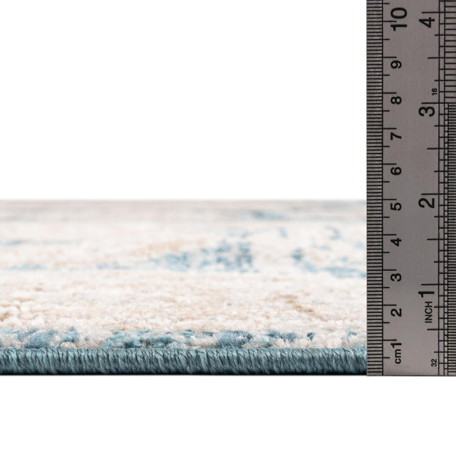 Blue 5' 3 x 8' 2 Lola Rectangle Area Rug Polypropylene With Jute Backing Traditional Pattern Easy Clean Carpet for Home Interior Design for Sale at Rug Engine
