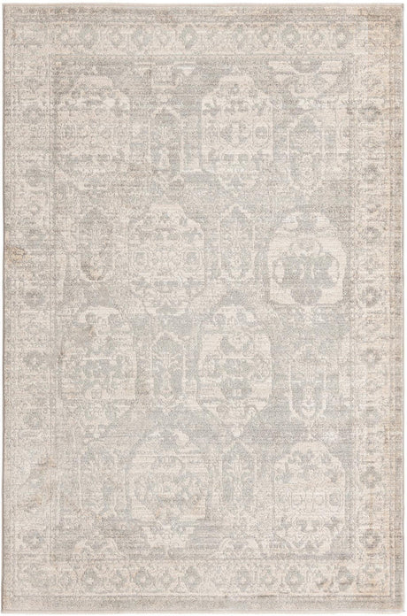 Gray 5' 3 x 8' 2 Lola Rectangle Area Rug Polypropylene With Jute Backing Traditional Pattern Easy Clean Carpet for Home Interior Design for Sale at Rug Engine
