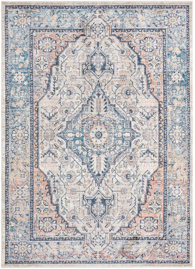 Multicolor 7' x 10' 4 Lola Rectangle Area Rug Polypropylene With Jute Backing Traditional Pattern Easy Clean Carpet for Home Interior Design for Sale at Rug Engine