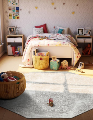 Light Gray 4' 1 x 4' 1 Sofia Octagon Rug