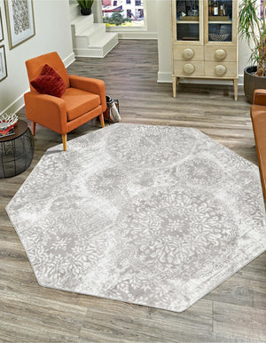 Light Gray 8' x 8' Sofia Octagon Rug