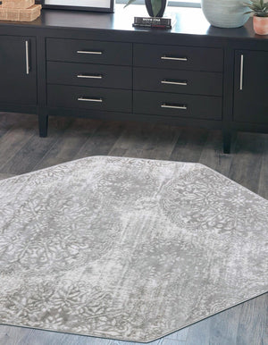 Light Gray 4' 1 x 4' 1 Sofia Octagon Rug